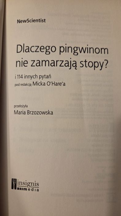 Dlaczego pingwinom nie zamarzają stopy ?