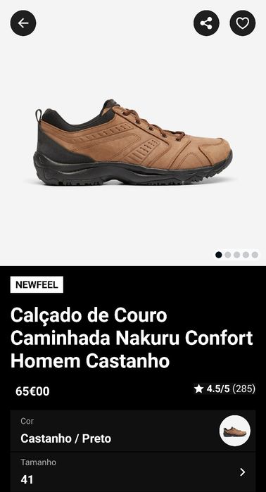 Sapatos de caminhada Decathlon Newfeel Nakuru Confort tamanho 41