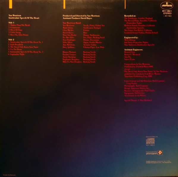 Van Morrison - Inarticulate Speech of The Heart