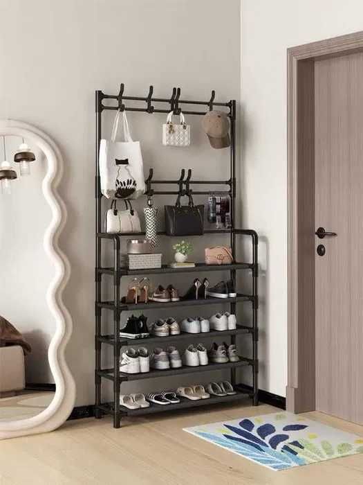 Nowy wieszak metalowy na ubrania buty stojak półka loft nowoczesny