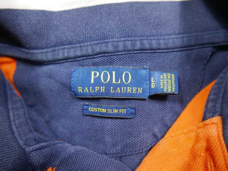 Koszulka Polo Ralph Lauren Unikat Herb Rugby Dwukolor L