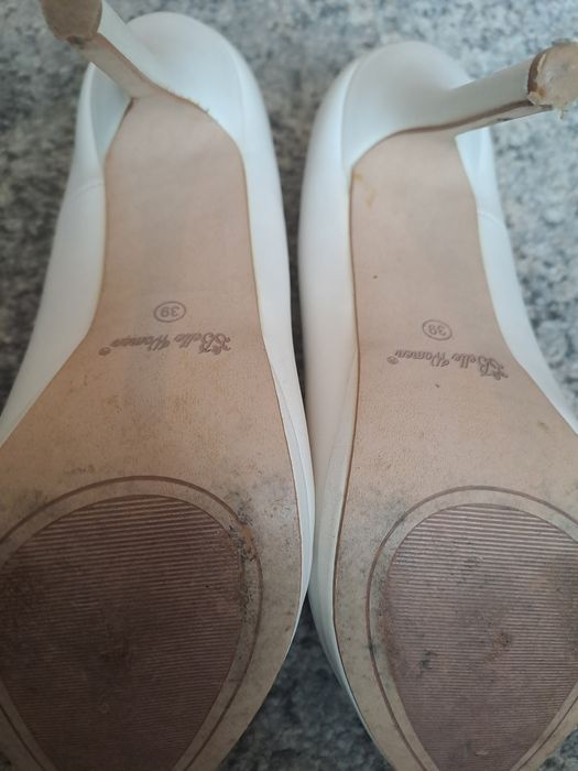 #120 Buty białe 10cm szpilki
