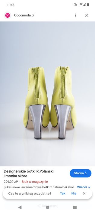 Botki Polański limonka