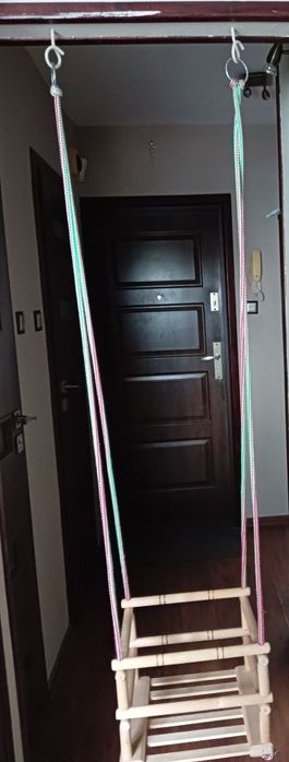 Huśtawka drewniana ogrodowa dla dzieci