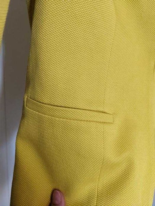 Жовтий піджак жакет з рукавом 3/4, розмір XS