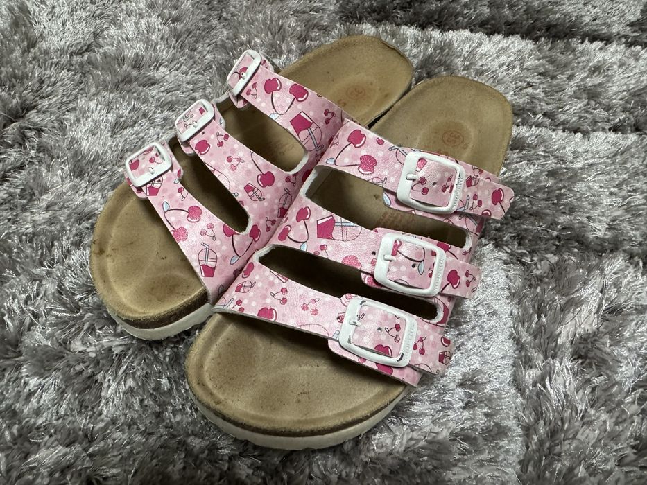 Klapki Superfit jak Birkenstock 35 wisienki