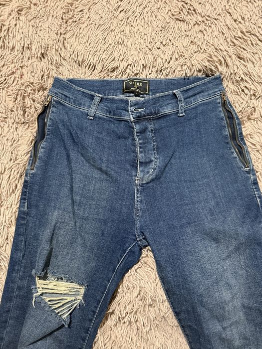 Dżinsy sik silk S z dziurami Slim