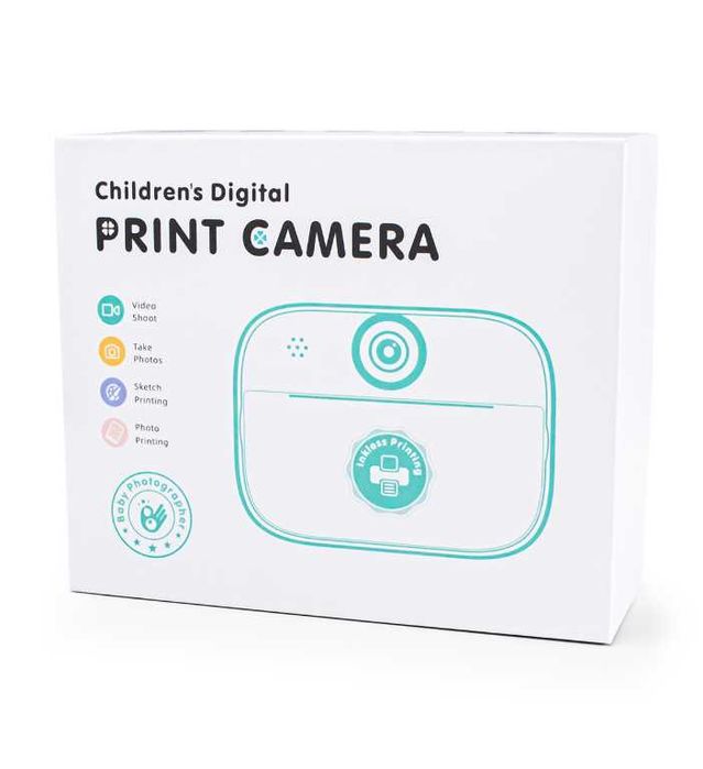 Mini drukarka termiczna z aparatem fotograficznym i kamerą - różowa