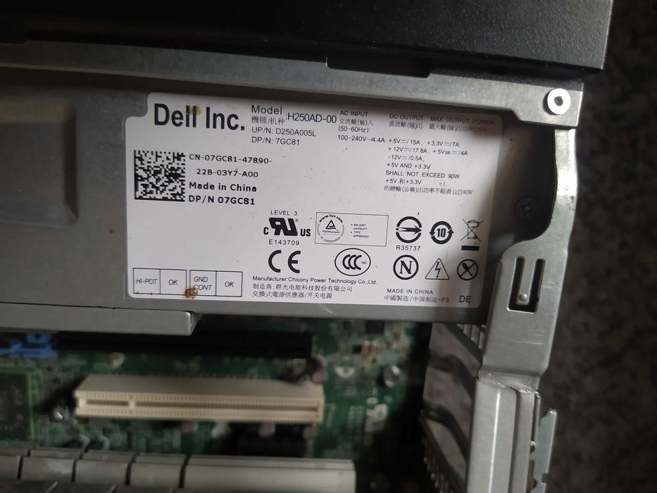 Komputer Windows XP Dell Optiplex 990 GT630 i5-2400 HDD 250GB 4GB RAM