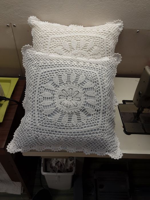Lindas almofadas feitas à mão croché