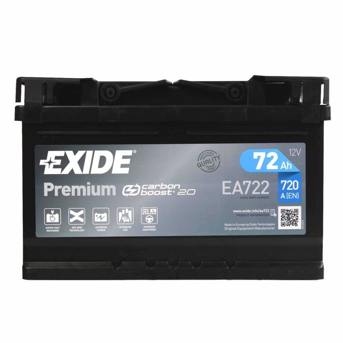 Exide Premium Carbon Boost EA722 12V 72Ah 720A akumulator samochodowy ...