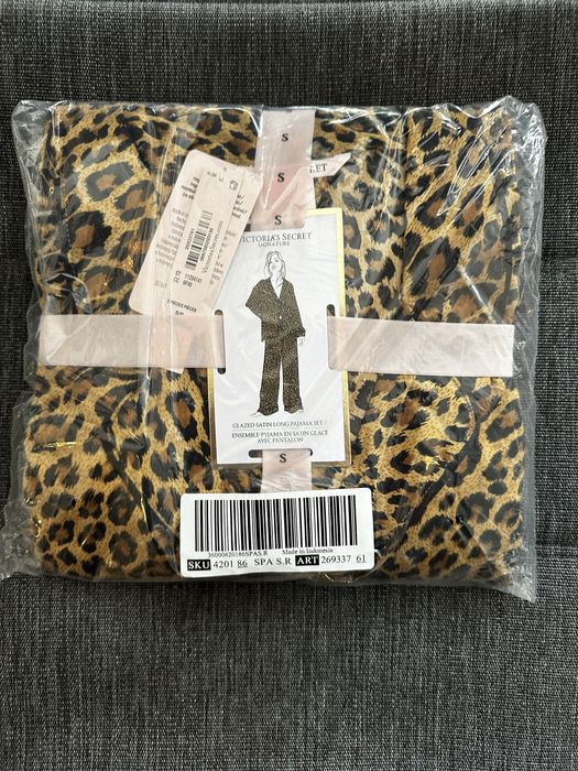 Піжама Victoria’s Secret сатинова леопардова XS–XL | Оригінал | Опт