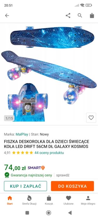 Nowa Fiszka Deskorolka