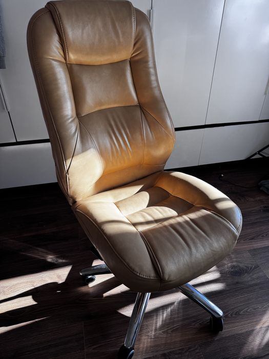 Крісло шкіряне, стілець шкіра, без ручок