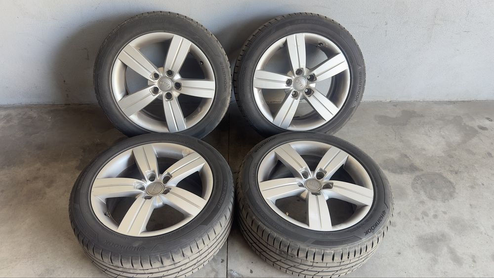 Jantes 17 audi originais  5/112 com pneus como novos