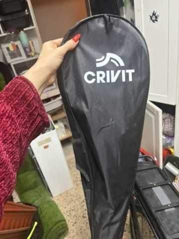 Conjunto de badminton Crivit com raquetes, volantes e capa
