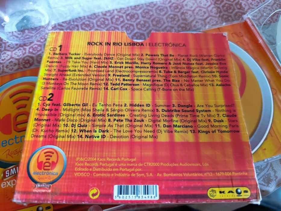 Duplo CD  rock in rio Lisboa 2004 música eletrónica