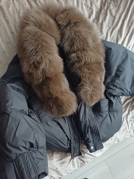 Kurtka obszycie lis czekoladowe