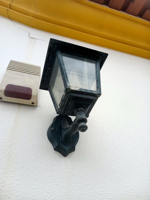 Candeeiros parede exterior em alumínio com lâmpada