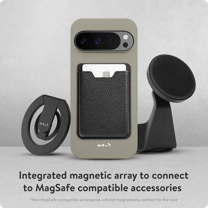 Чехол Mous к Pixel 9 Pro XL. Модель Super Thin 'Warm Taupe', с MagSafe