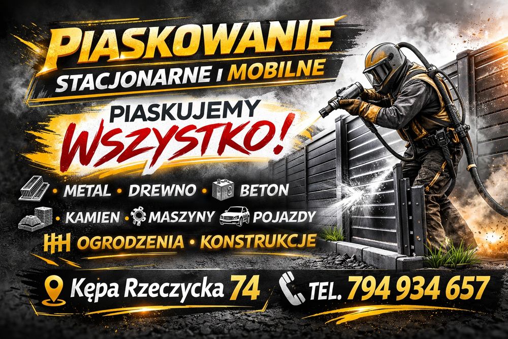 Piaskowanie malowanie usługi piaskowania