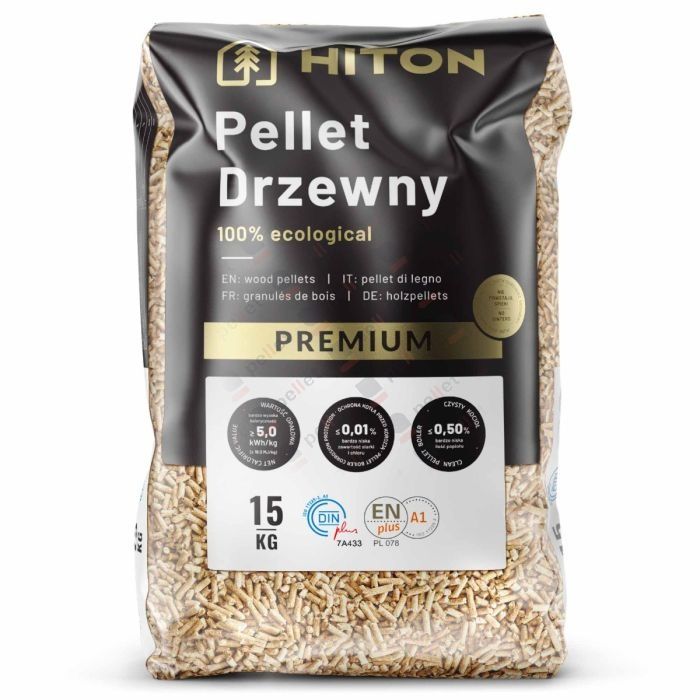 POLSKI Pellet  sosnowy HITON Premium 2 Certyfikat A1 ENplus i DINplus