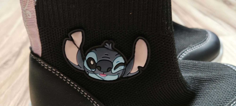 Botki dziewczęce czarne Stitch r. 28