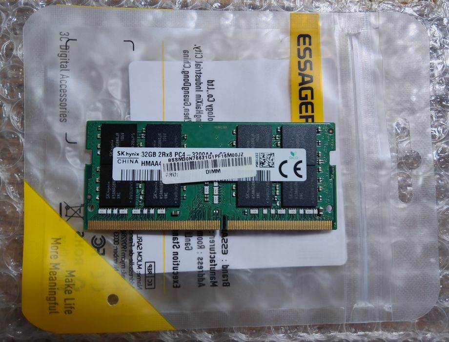 ОЗУ SK Hynix 1*32gb 3200mhz sodimm 2r*8b