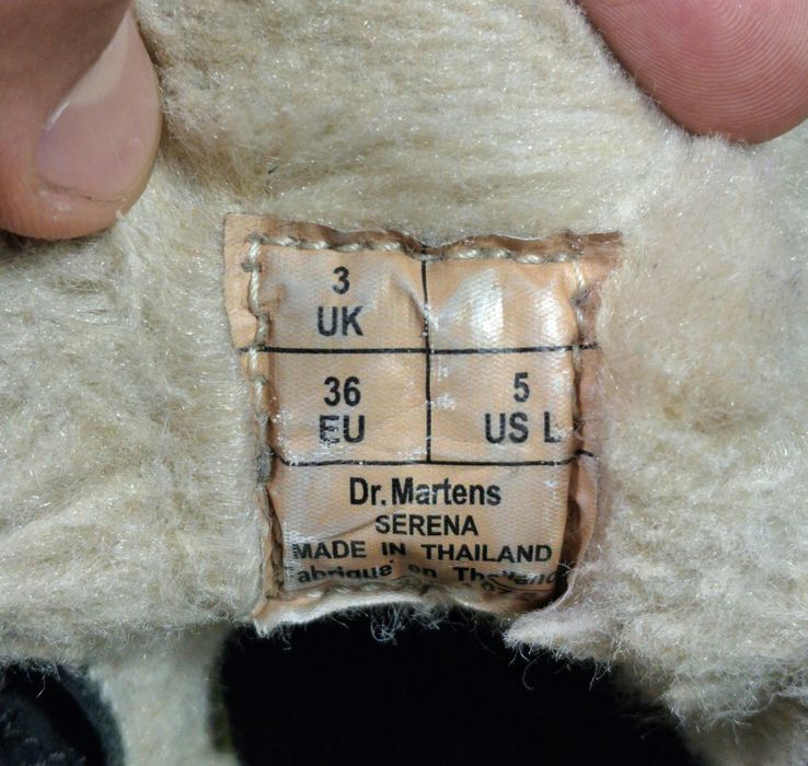 Ботинки Dr. Martens Serena с мехом кожаные женские высокие кроссовки