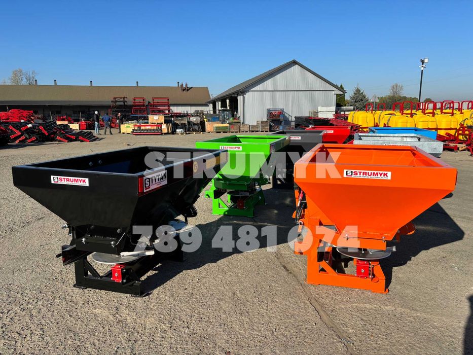 rozsiewacz nawozów/ 2-talerze/ hydraulika/ plandeka/ TYTAN/sulky/altro