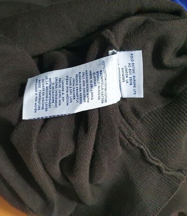 POLO RALPH LAUREN roz. XXL męski lekki sweter bawełniany premium