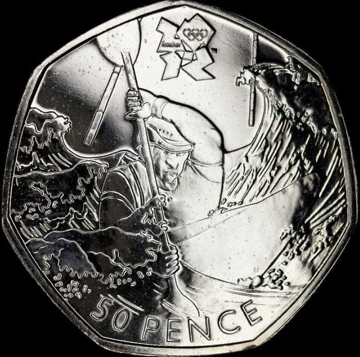 50 Pence - 2011 - Reino Unido - Canoagem - Londres 2012