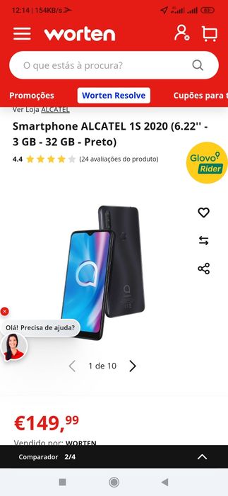 Alcatel 1S 2020 como novo
