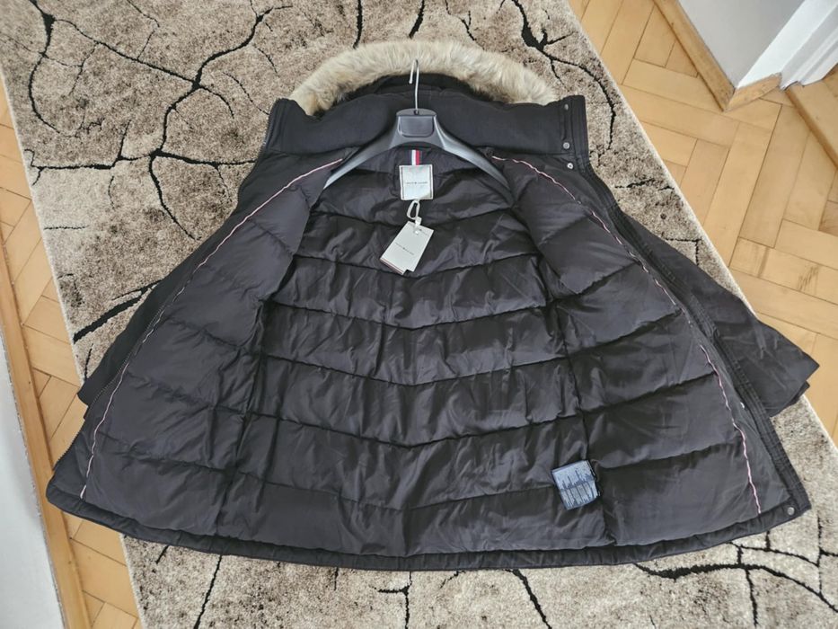 Tommy hilfiger parka damska sorona regular fit w rozmiarze XL