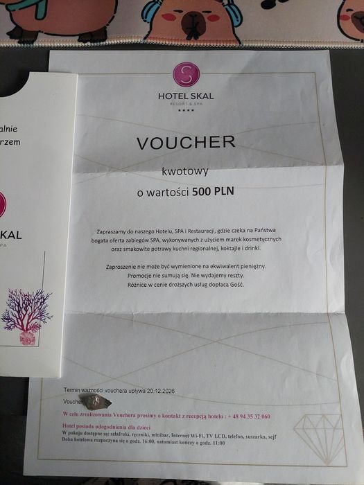 voucher do hotelu skal