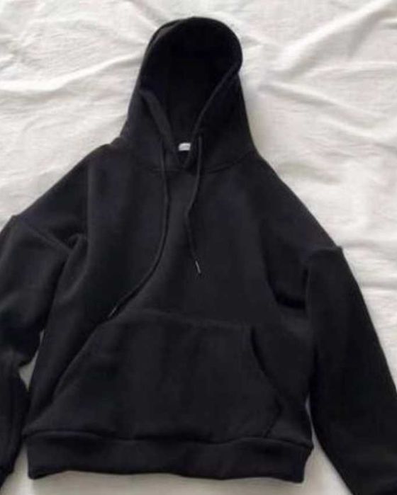 Oversize Худи Велюровое (Черный цвет)