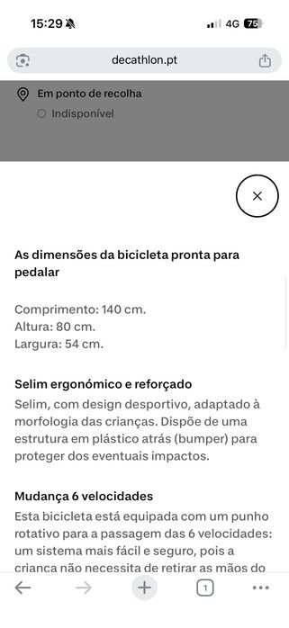 Bicicleta criança