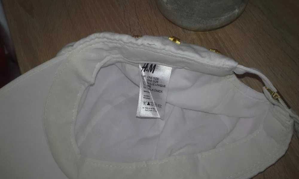 Czapka z daszkiem biała damska H&M