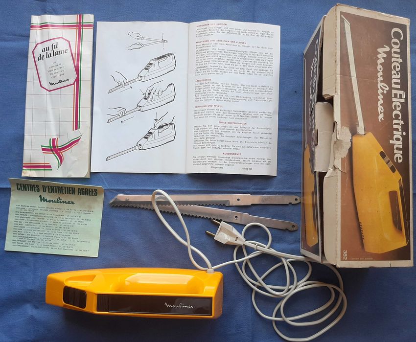 Faca elétrica da Moulinex datada de 1981 quase nova