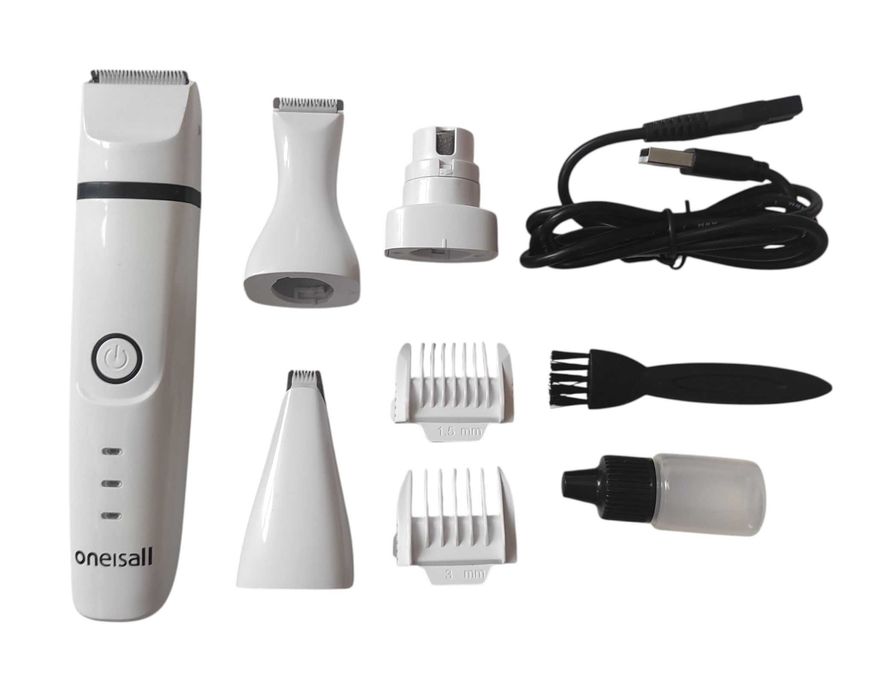 Maszynka dla psa kota trymer 4w1 bezprzewodowa cicha szlifierka