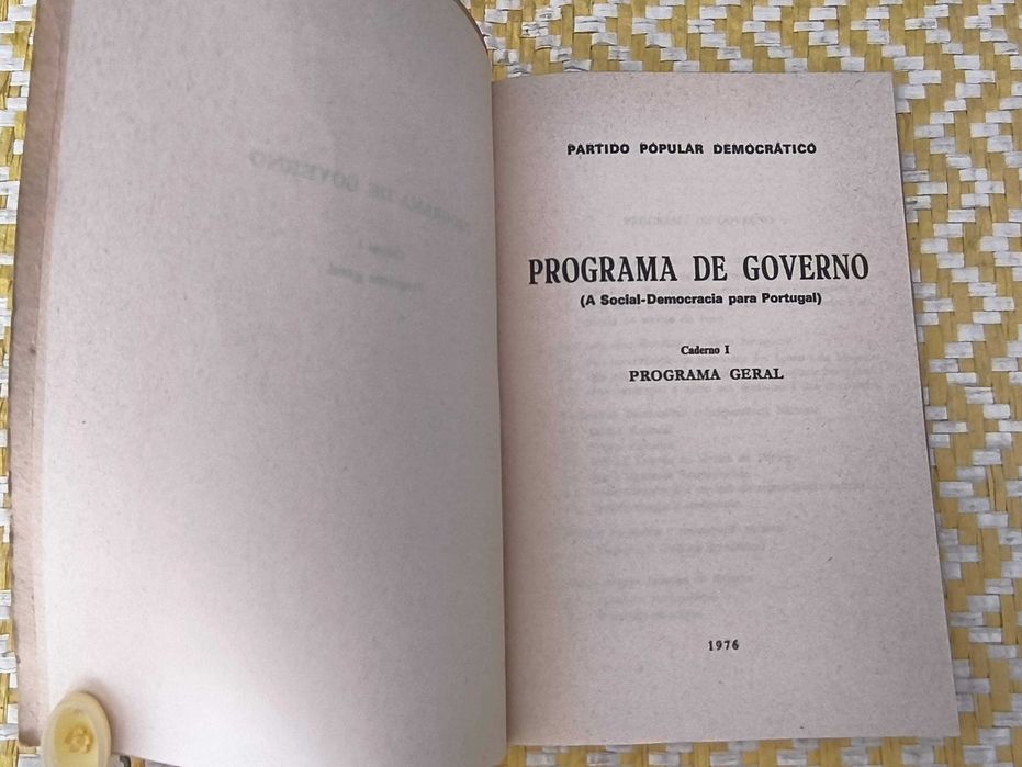 1ª Eleição da Assembleia da República - 1976 Programa do Partido Popular Democrático