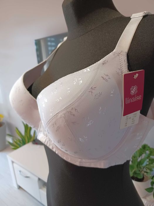 Biustonosz biały, półusztywniony firmy linaise rozmiar 100/C