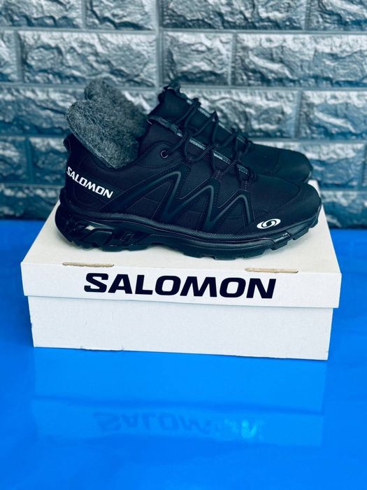 Кроссовки зимние Salomon / Зимние кросовки Термо с мехом / Саломон