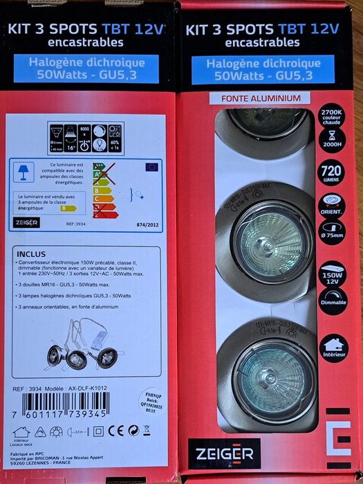 Oprawa halogenowa aluminiowa zestaw za 30 zł