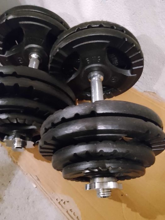 Kawmet 2x30kg hantle obciążenie żeliwne krążki typ kierownica