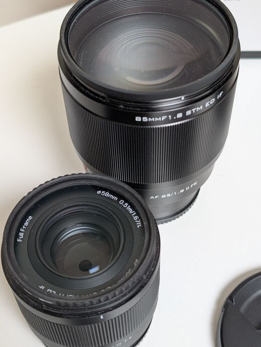 lentes Viltrox 50mm f2 FE air + Viltrox 85mm f1. 8 FE II