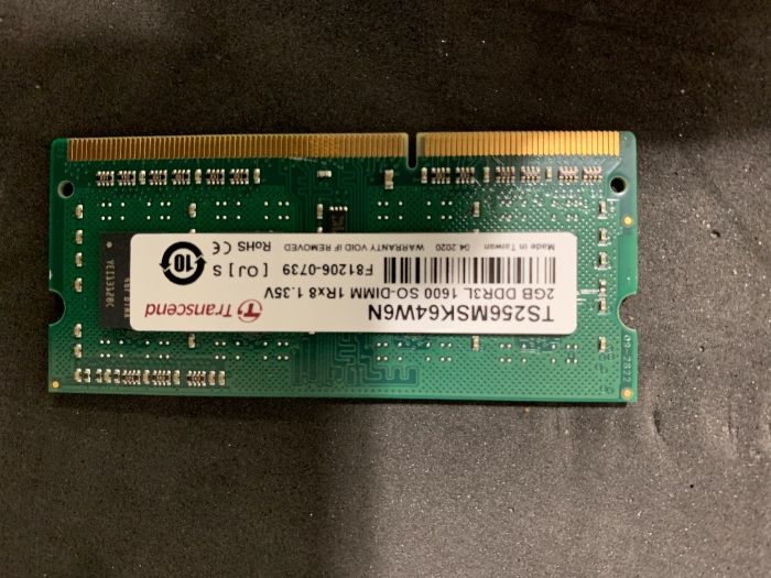 Memória 2GB DDR3L 1600 Transcend TS256MSK64W6N