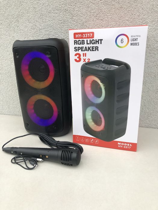 Колонка портативная Bluetooth колонка із мікрофоном FM радіо блютуз