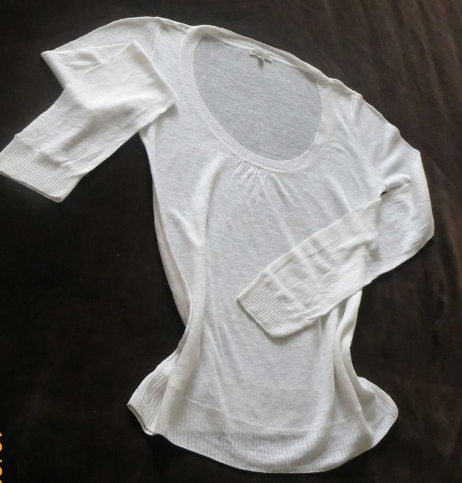 Camisola Branca, Malha muito fina, Máximo Dutti - Tamanho S