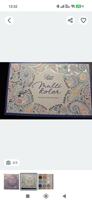Paleta multikolor glam shop 100 zł
